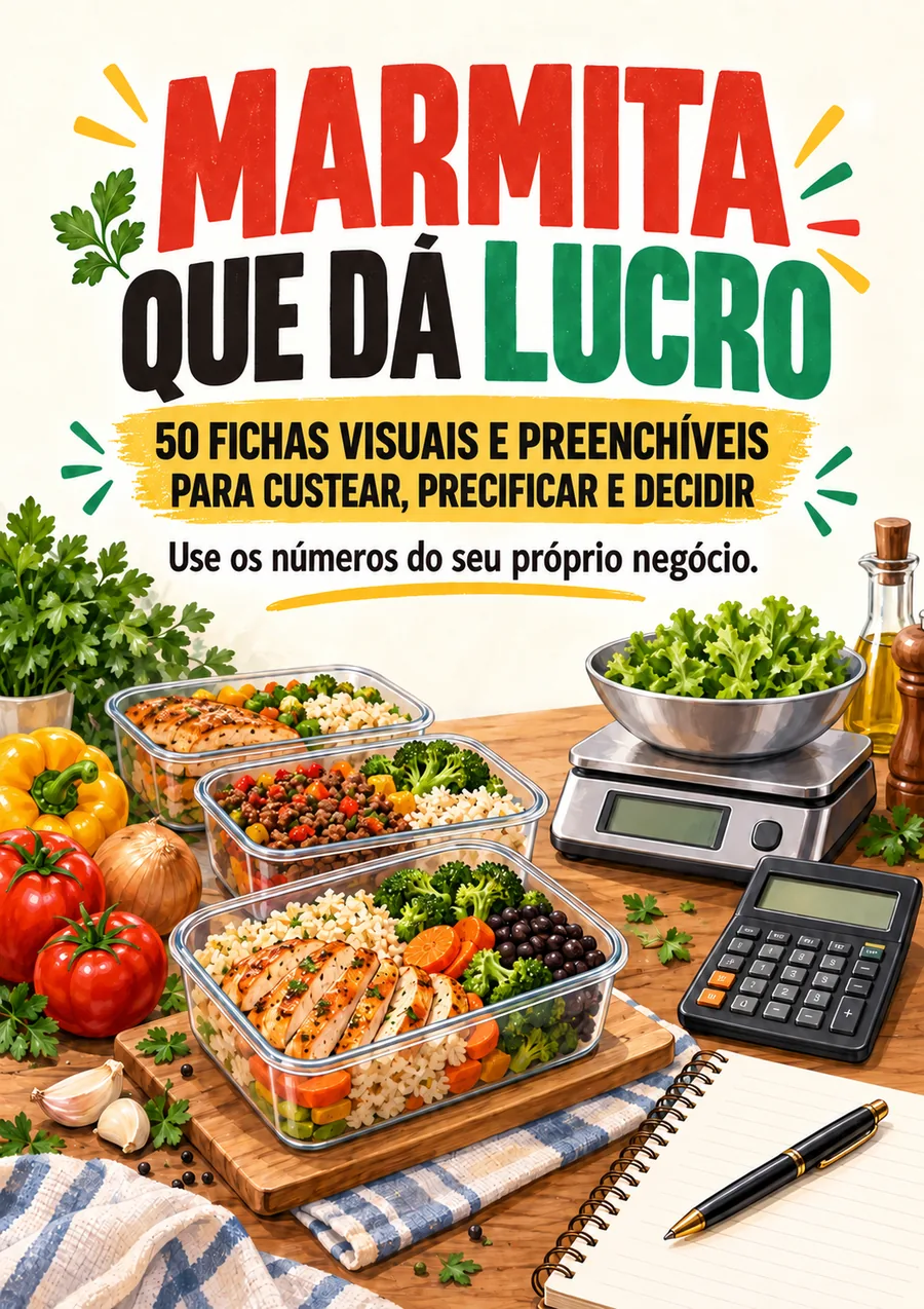 Página real do material marmita que da lucro
