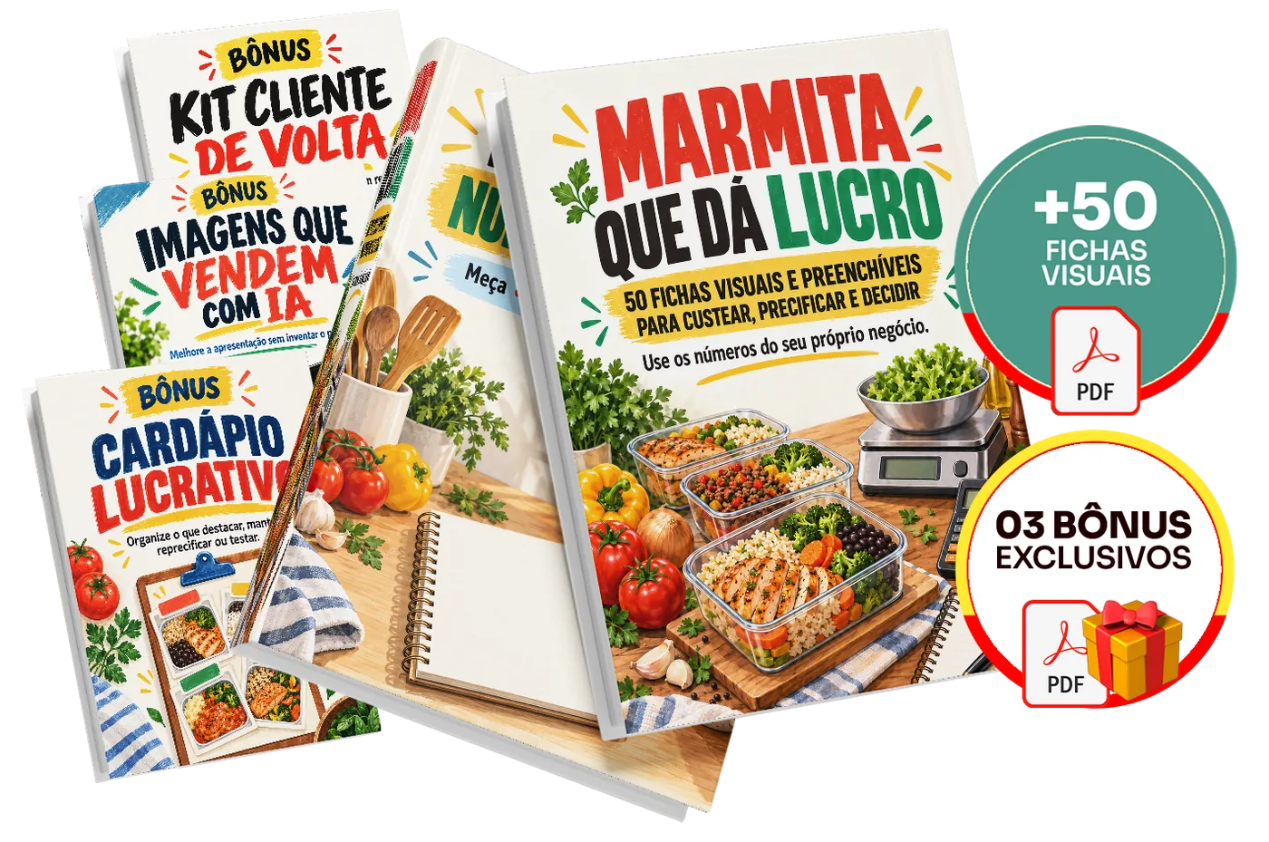 marmita que da lucro — material principal e os bônus