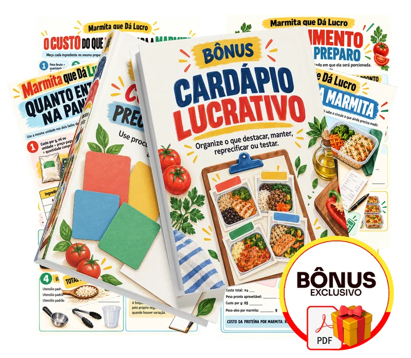 Bônus incluso no plano completo do marmita que da lucro